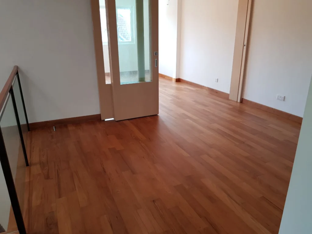 Waterproof and scratch resistant vinyl flooring installation by Singapore professionals