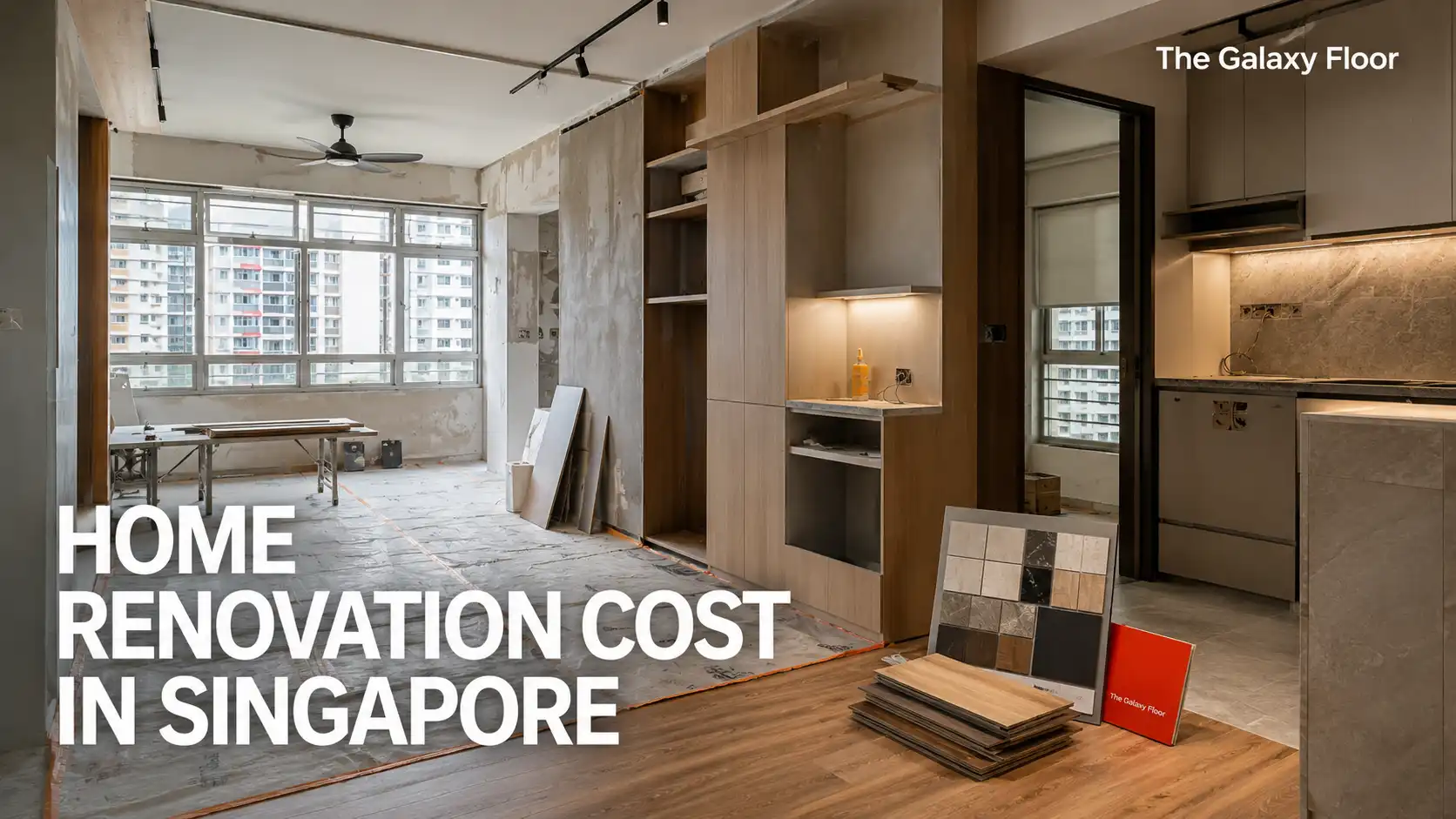 Singapore HDB home renovation showing materials and work related to renovation cost in Singapore