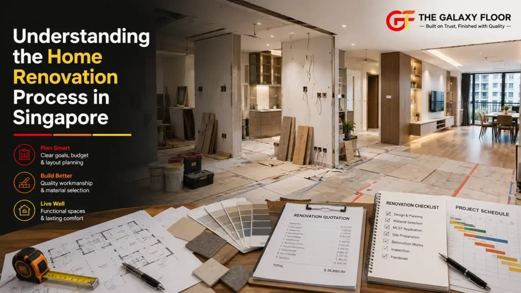 Home renovation process in Singapore from planning to completion