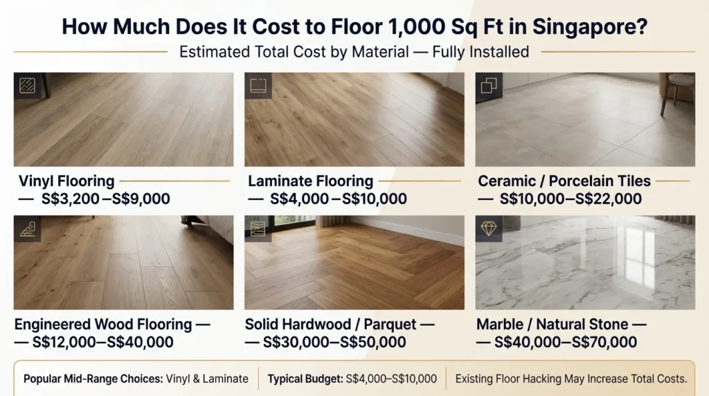 cost to floor 1,000 sq ft 